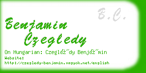 benjamin czegledy business card